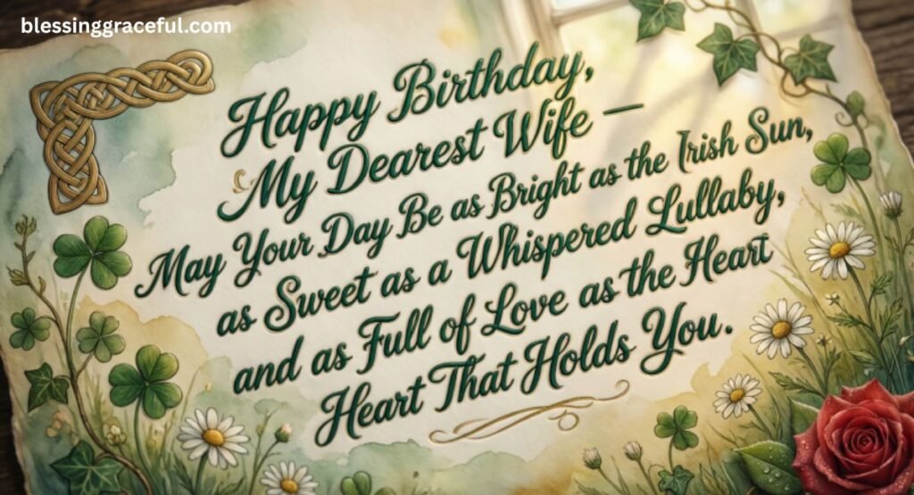 Irish Birthday Blessings for a Wife