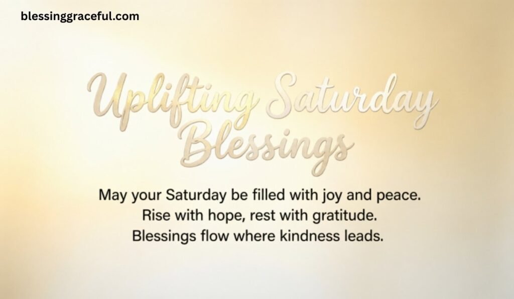 Uplifting Saturday Blessings Quotes
